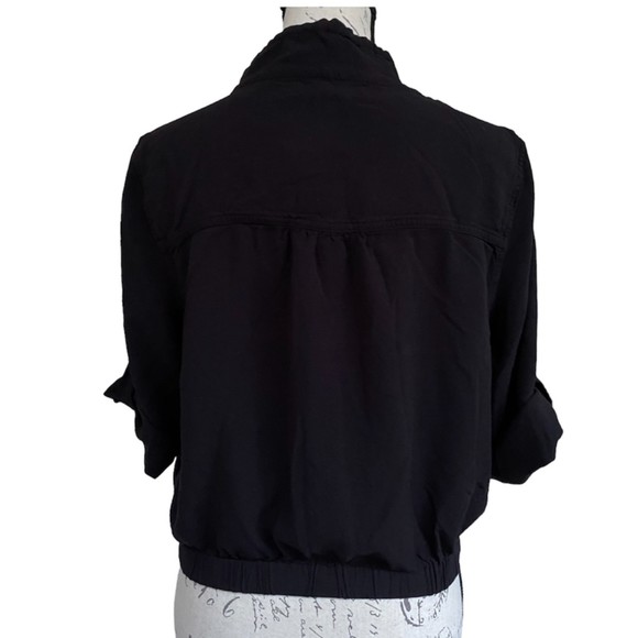 SOLD! Cotton On Outer Wear Soft Drawstring 3/4 Sleeve Jacket Black Size Large - Picture 3 of 7